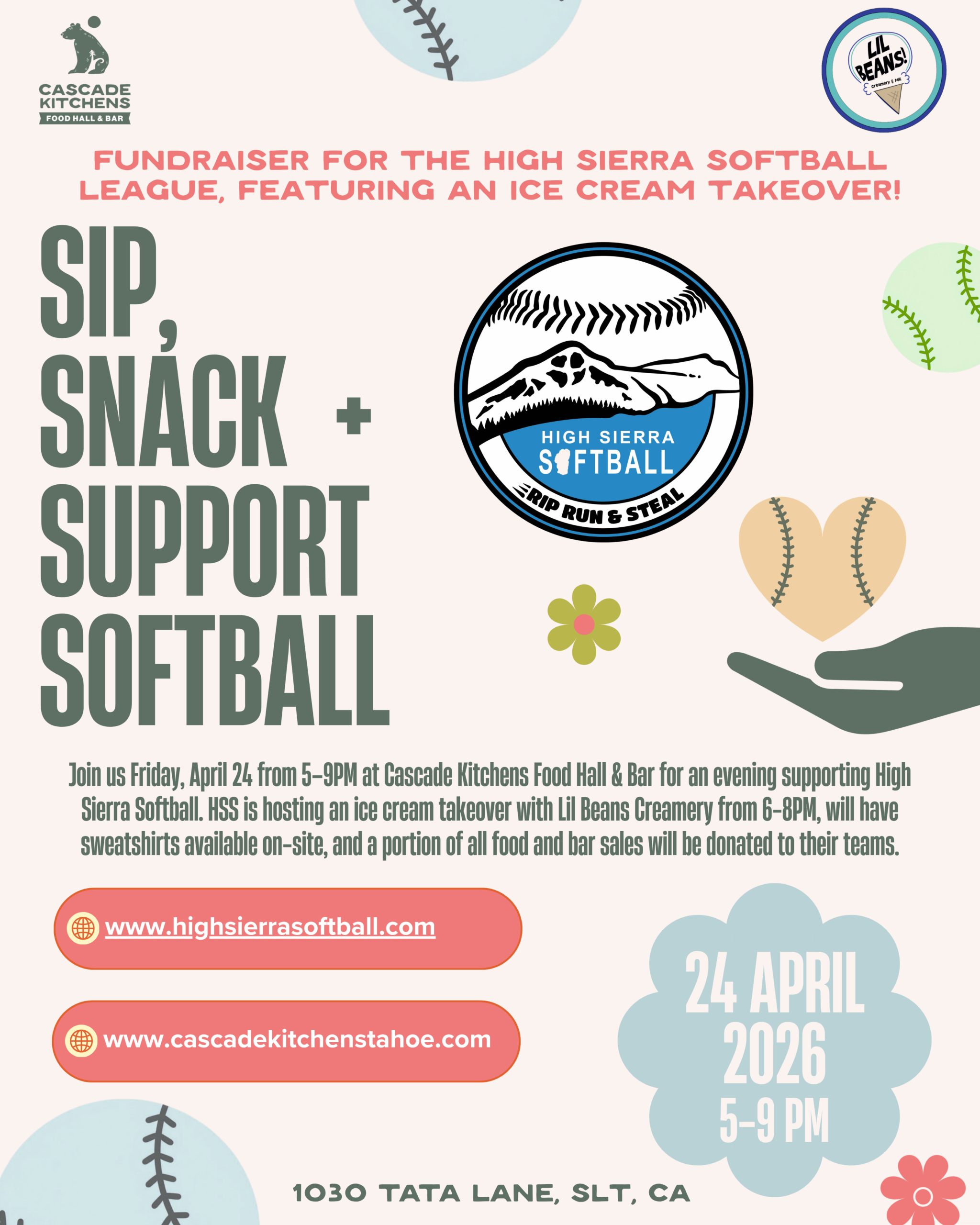 Fundraiser for the High Sierra Softball League
