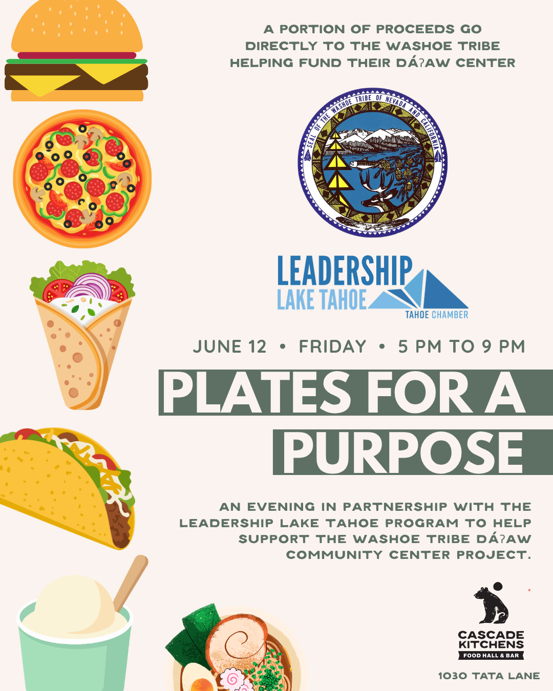 Plates for a Purpose in Partnership with Leadership Lake Tahoe and the Washoe Tribe